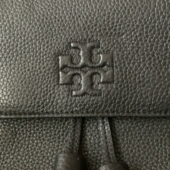 NWOT Tory Burch Thea Black Pebbled Leather Mini Backpack Bag - Picture 3 of 13